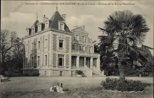 Ak Chateauneuf sur Sarthe Maine-et-Loire, Château de la Roche Vèroullière