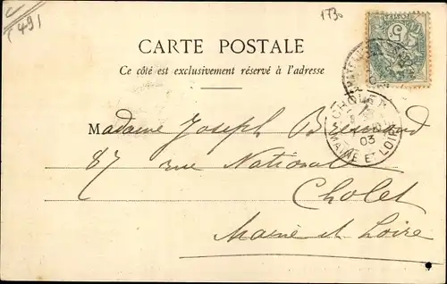 Ak Chateauneuf sur Sarthe Maine-et-Loire, L'Arrivée