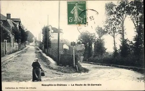 Ak Neauphle le Chateau Yvelines, La Route de Saint Germain