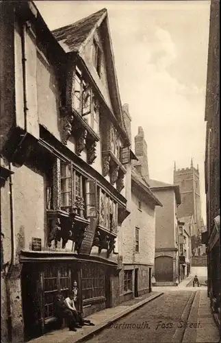 Ak Dartmouth Devon South West England, Foss Street