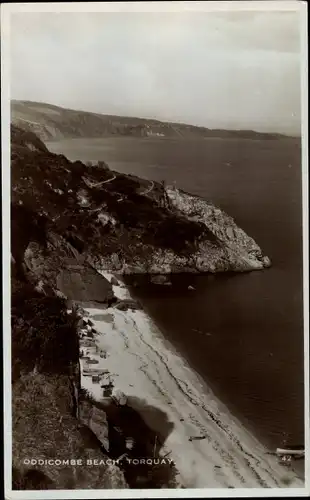 Ak Torquay Devon South West England, Oddicombe Beach