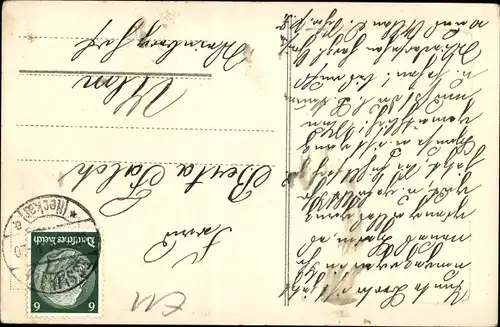 Ak St. Michael's Church Cornwall South West England, View inside