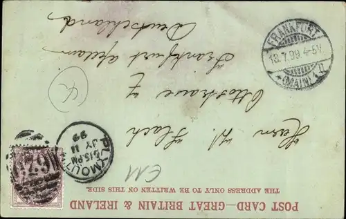 Mondschein Ak Plymouth Devon England, Harbour