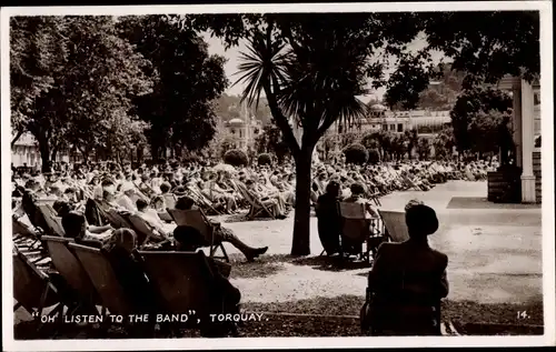 Ak Torquay Devon South West England, "Oh listen to the Band"