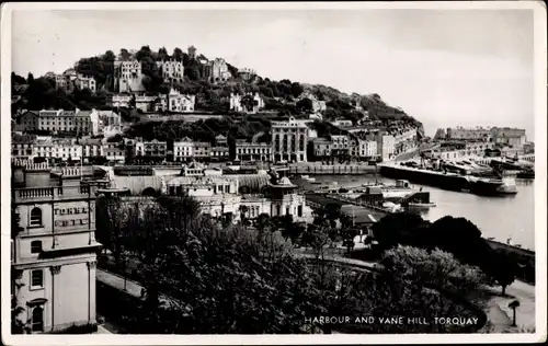 Ak  Torquay Devon South West England, Harbour and Vane Hill
