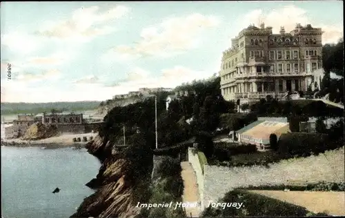 Ak Torquay Devon South West England, Imperial Hotel