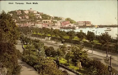 Ak Torquay Devon South West England, Rock Walk