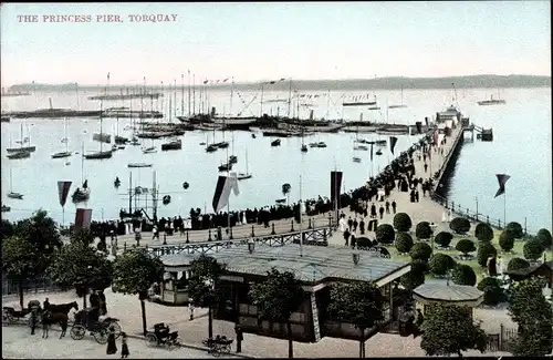 Ak Torquay Devon South West England, The Princess Pier