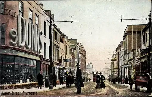 Ak Plymouth Devon South West England, Union Street
