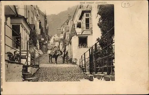 Ak Clovelly Devon South West England, High Street