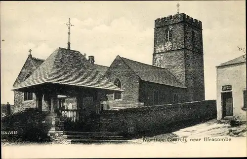 Ak Ilfracombe Devon South West England, Morthoe Church near Ilfracombe