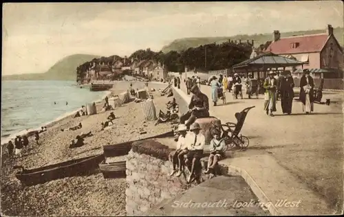 Ak Sidmouth Devon South West England, Sidmouth looking West