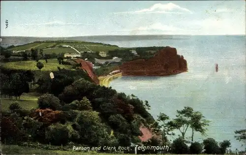 Ak Teignmouth Devon South West England, Parson and Clerk Rock