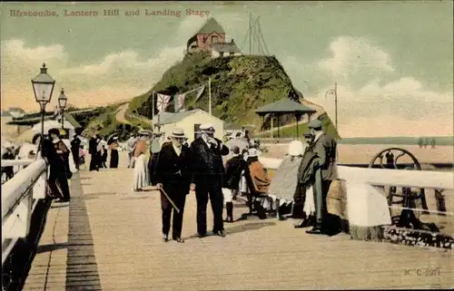 Ak Ilfracombe Devon South West England, Lantern Hill and Landing Stage