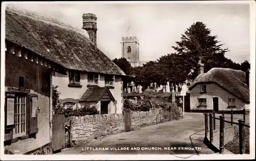 Ak Littleham Devon South West England, Village and Church, near Exmouth