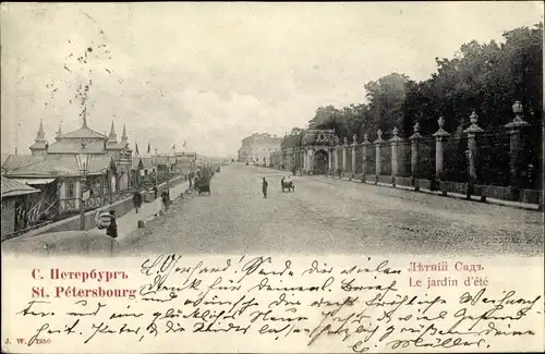 Ak Sankt Petersburg Russland, Le jardin d'ete
