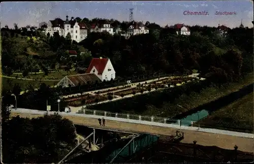 Ak Chemnitz in Sachsen, Stadtpark