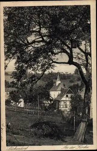 Ak Lückendorf Oybin Oberlausitz, An der Kirche