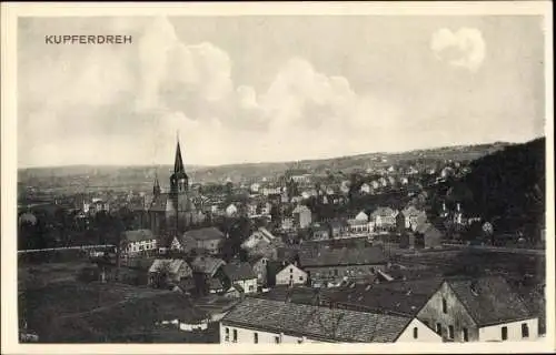 Ak Kupferdreh Essen Ruhrgebiet, Blick auf den Ort