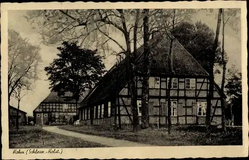 Ak Hohn in Schleswig Holstein, Fachwerkhäuser, Reetdach