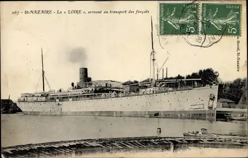 Ak Saint Nazaire Loire Atlantique, die Loire beim Transport von Verurteilten