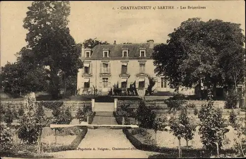 Ak Chateauneuf sur Sarthe Maine-et-Loire, Les Briostières