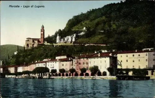 Ak Morcote Kanton Tessin, Lago di Lugano, Uferpartie