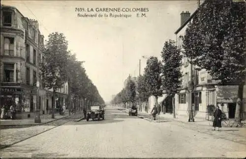 Ak La Garenne Colombes Hauts de Seine, Boulevard de la Republique