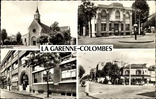 Ak La Garenne Colombes Hauts de Seine, L'Eglise, Environs