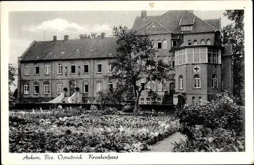 Ak Ankum in Niedersachsen, Krankenhaus, Gartenpartie