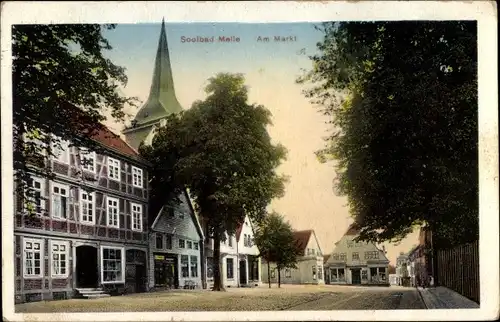 Ak Melle in Niedersachsen, Am Markt, Straßenpartie