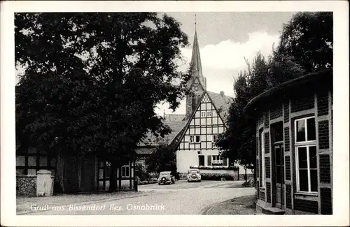 Ak Bissendorf in Niedersachsen, Straßenpartie, Kirche