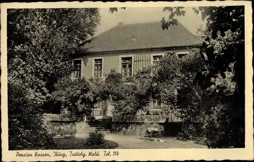 Ak Bad Iburg am Teutoburger Wald, Pension Kassen, Gartenpartie