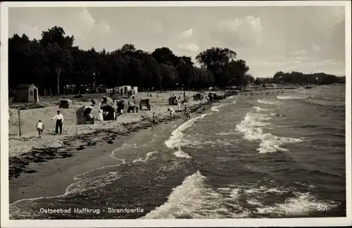 Ak Haffkrug Scharbeutz Ostholstein, Strandpartie