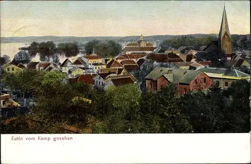 Ak Eutin in Ostholstein, Ort vom Kamp gesehen