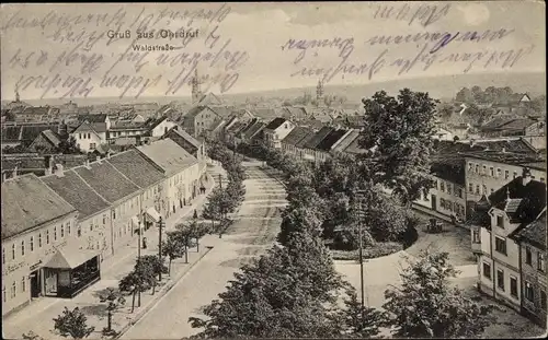 Ak Ohrdruf in Thüringen, Waldstraße aus der Vogelschau