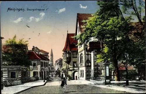 Ak Meiningen in Thüringen, Georgstraße