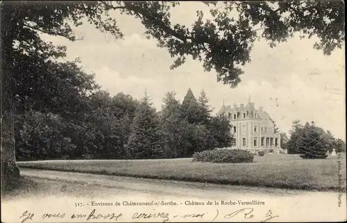 Ak Chateauneuf sur Sarthe Maine-et-Loire, Château de la Roche Veroullière