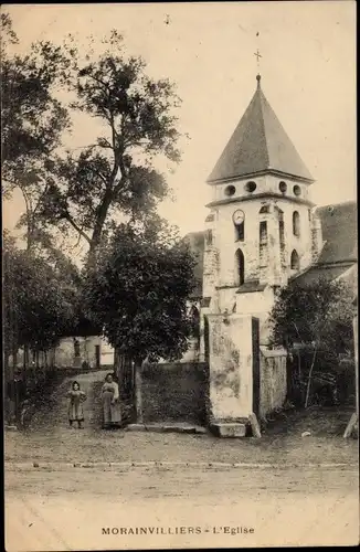 Ak Morainvilliers Yvelines, L'Eglise