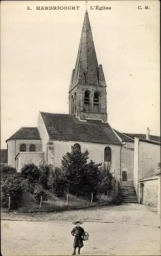 Ak Hadricourt Yvelines, L'Eglise