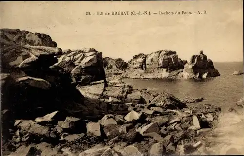 Ak Île de Bréhat Côtes d’Armor, Rochers du Paon