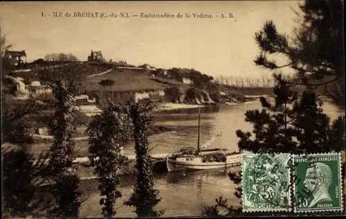 Ak Île de Bréhat Côtes d’Armor, Embarcadere de la Vedette