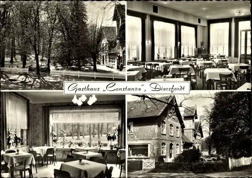 Ak Diersfordt Wesel am Niederrhein, Gasthaus Constanze, Innen und Außen