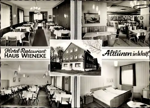 Ak Altlünen Lünen in Westfalen, Hotel Restaurant Haus Wieneke, Innenansichten