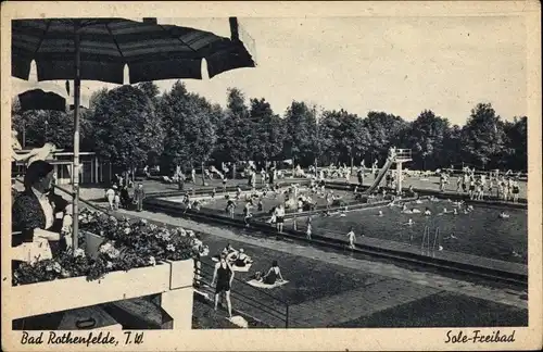 Ak Bad Rothenfelde am Teutoburger Wald, Sole Freibad