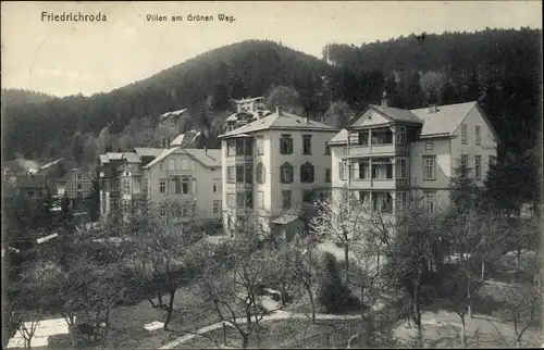 Ak Friedrichroda im Thüringer Wald, Villen am Grünen Weg