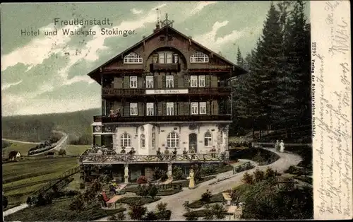 Ak Freudenstadt im Nordschwarzwald, Hotel und Waldcafé Stokinger