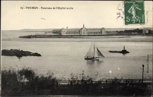 Ak Le Croisic Loire Atlantique, Pen-Bron, Panorama de l'Hôpital marin