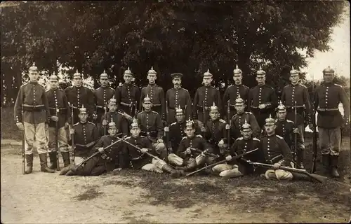 Foto Ak Deutsche Soldaten im Kaiserreich, 1914, Gruppenbild
