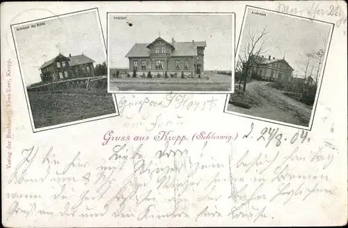 Ak Kropp in Schleswig, Wohnhaus des Arztes, Directorat, Kinderheim, Pastor Paulsen